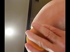 Kirk fucking with a thick dildo and moaning