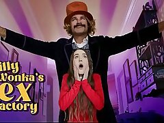 Petite Teen Gets Golden Ticket to a Hard Pounding in Wonka&rsquo_s Sex Den