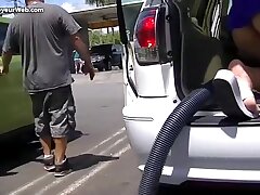 Hot Latina Exhibitionist Wife Nikki Brazil Car Wash Upskirt Flashing Voyeur Tease! voyeurchamp.com