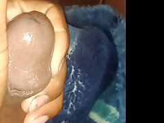 Woke up horny, Playing with my big black dick bbc