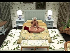 The Blissful Simmers Hot couple enjoy teasing and dominance before fucking on bed