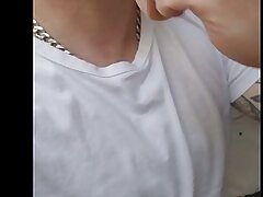 Sucking a dildo