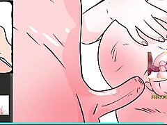 Trans Futanari Frieren with Huge Cock Getting Ass Fucked - Lying on Her Side While Her Massive Erect Cock Throbs - 10 Min Female Voice JOI