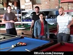 Tight teen fucks a man in front of the camera for cash 20