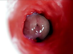 A big beautiful cock flows abundantly inside a wet slippery hole and smacks!