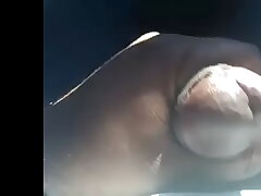 me stroking in the car