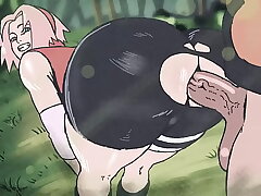 Sakura dando a bunda