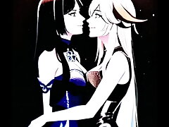 Hentai ASMR Kissing Lesbian Lovers