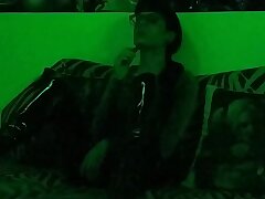 Beth Kinky - Sexy goth domina smoking in green light pt2 HD