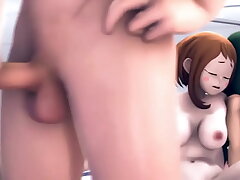 Mirio fucks momo and give her a creampie