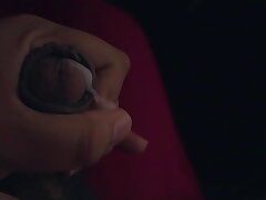 Big cumshot little cock