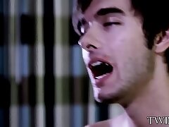 Skinny twink with sexy ass and big cock banged in the dark