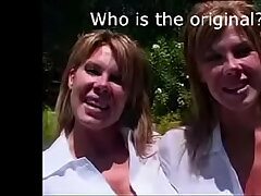 This woman has CLONED herself and shows off her BOOBS! - Who is the real one?