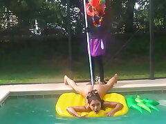 The pool had to be cleaned