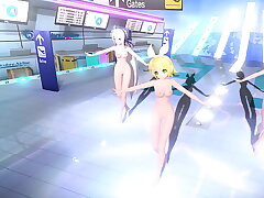 Kagamine Rin, Meiko, Haku Project diva Nude Mod Full Nude