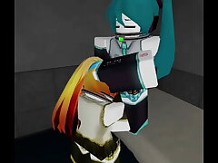 Neru safada chupando a buceta da Miku