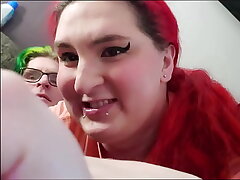 MtF Asian redhead shemale transsexual female trap ImpregnableLexa gives her Dominant WolfDaddy901 some sloppy wet deepthroat and then gets throat fucked before being bent over and giving an anal bareback breeding creampie doggy style