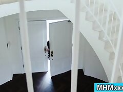 Brigette fucks Angel with a huge dildo